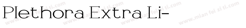 Plethora Extra Li字体转换